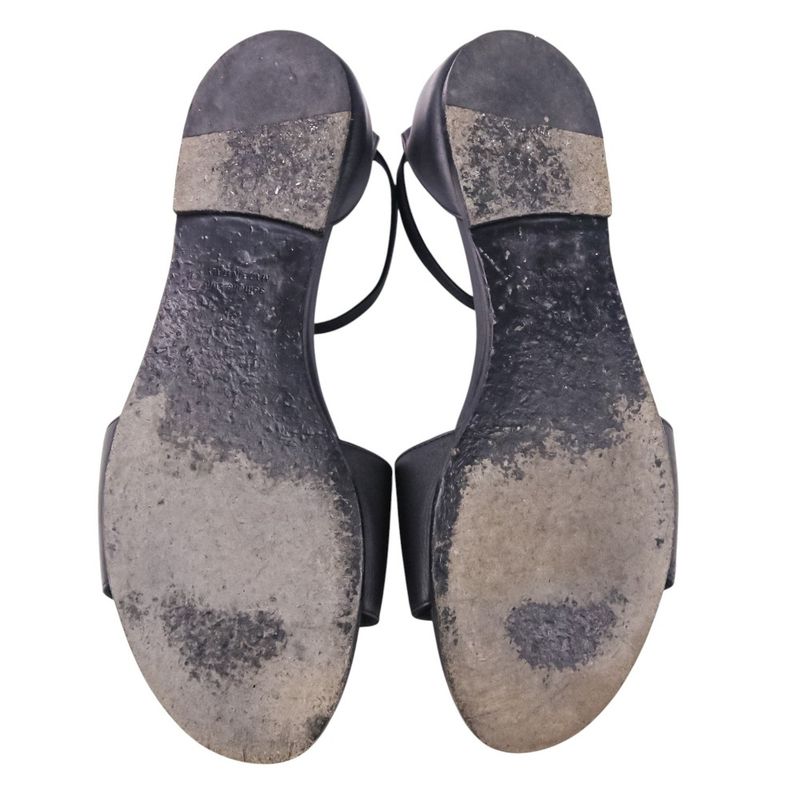 Hermes Desiree Corrie de Chien Ankle Strap Flat Sandals Size 38 About 24.5cm