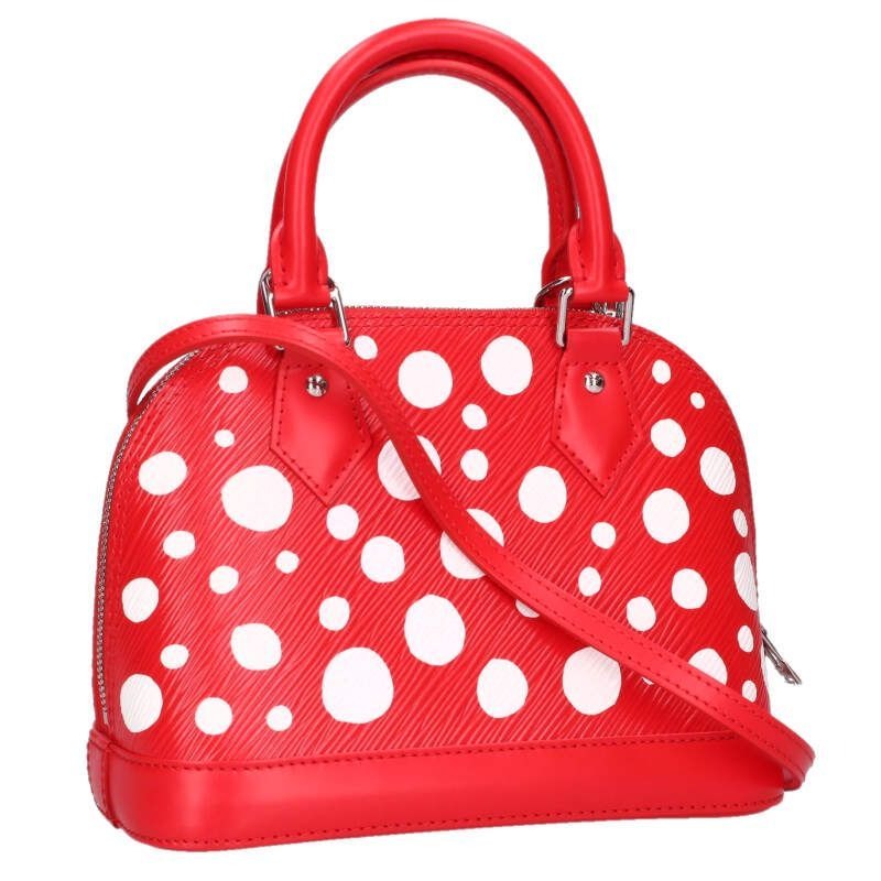 Louis Vuitton YK Alma BB Epi Infinity Dot 2-Way Handbag Red White Yayoi Kusama