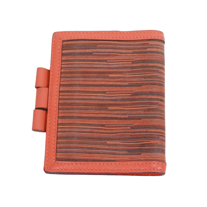 Hermes Agenda Mini Notebook Cabas Leather X Chevre Orange Wallet (other) Silver