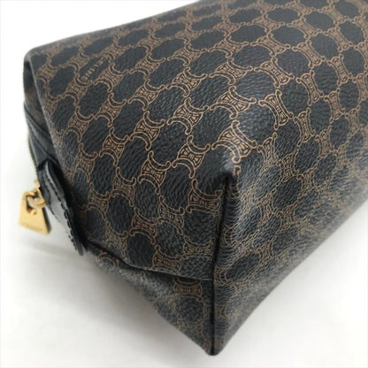 Celine Black Macadam Triomphe Leather Second Pouch Case Brown