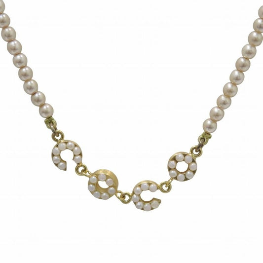 Chanel Necklace Accessories 40 cm GP Faux Pearl