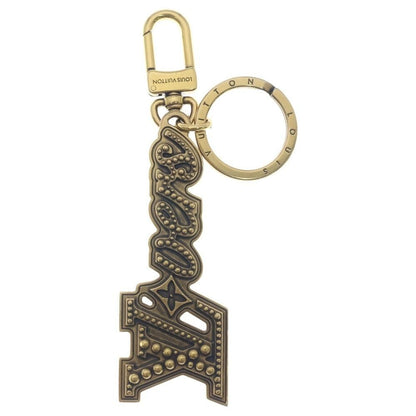 Louis Vuitton Rubber's Studs Bag Charm Key Ring Key Holder Gold