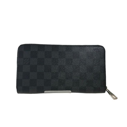 Louis Vuitton N63077 Damier Graphite Round Zipper Zippy Organizer Long Wallet
