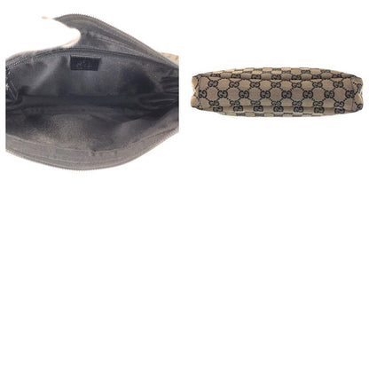 Gucci Beige Black Gold Hardware GG Canvas 019 0433 Shoulder Bag Pochette Women