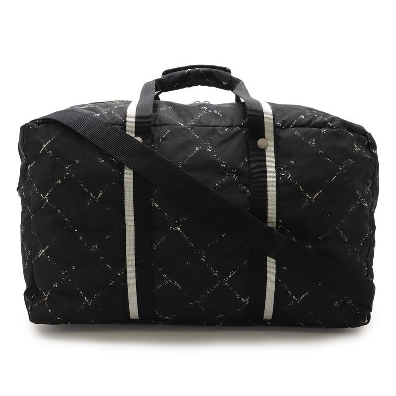 Chanel Vintage Travel Line Boston Bag Purse 2-Way Shoulder