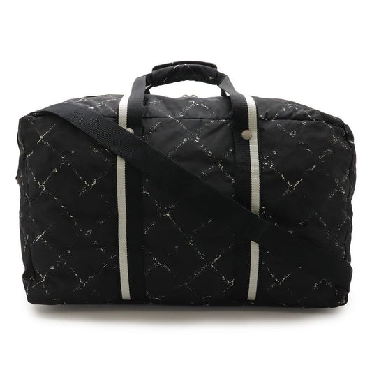 Chanel Vintage Travel Line Boston Bag Purse 2-Way Shoulder
