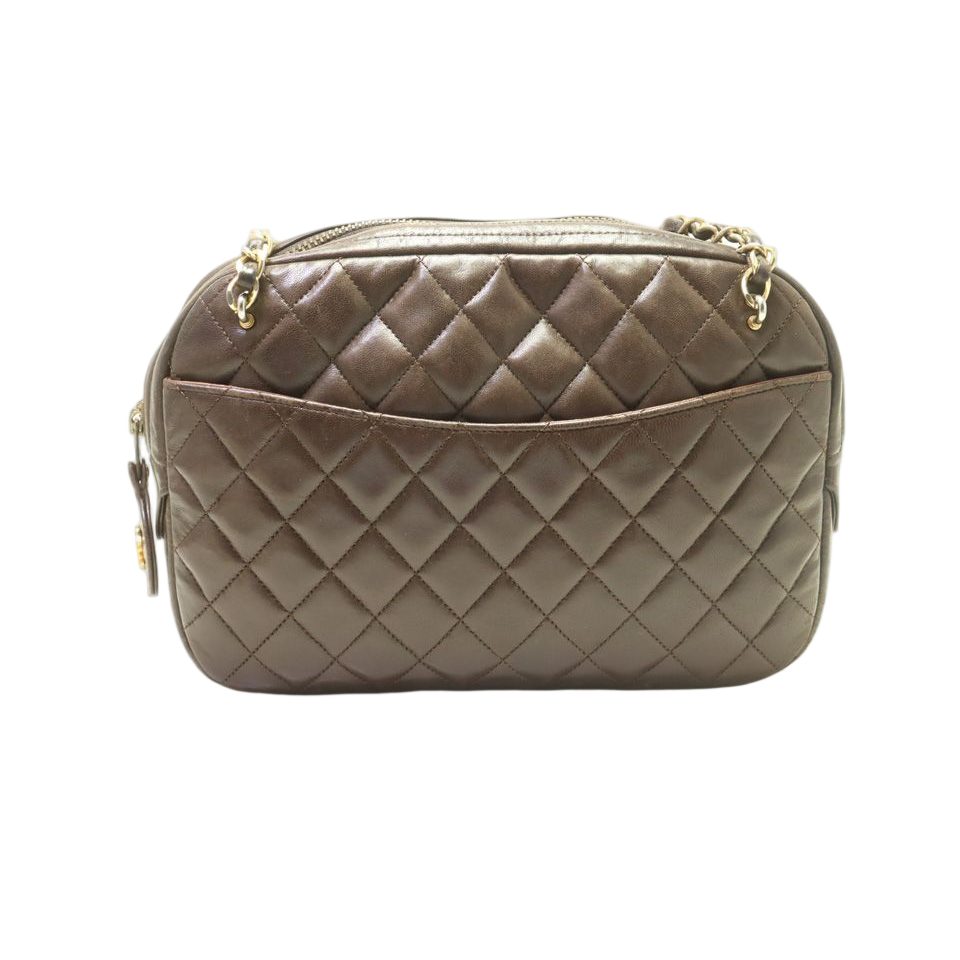 Chanel Quilted Lambskin Chain Shoulder Bag