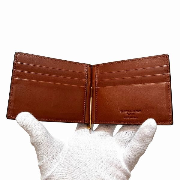 Yves Saint Laurent East West Wallet 647153 Bifold Wallet Money Clip Men's