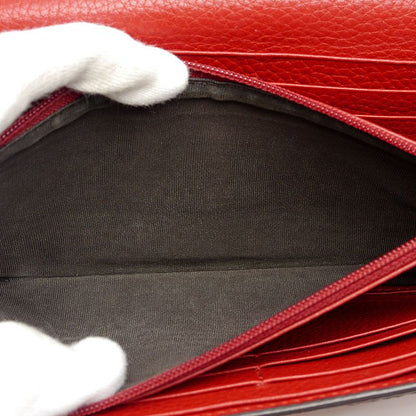 Gucci Animalier Continental Wallet 453164 Leather Red Women's Long Wallet