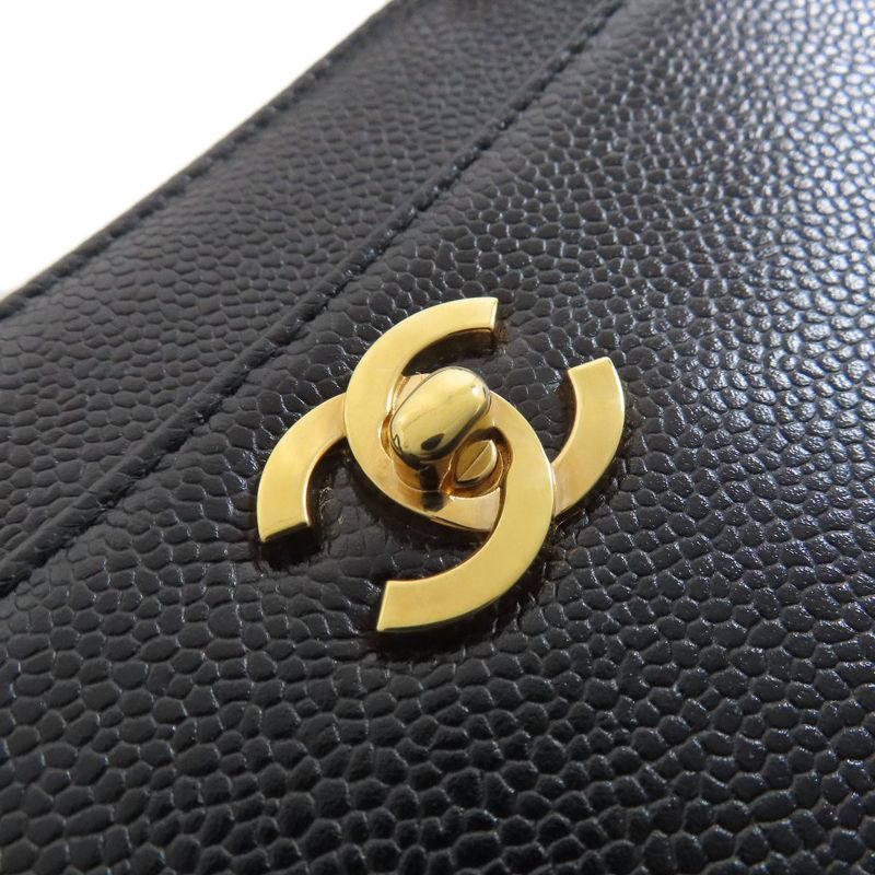 Chanel Coco Mark Gold Hardware Tote Bag Grained Calfskin Women