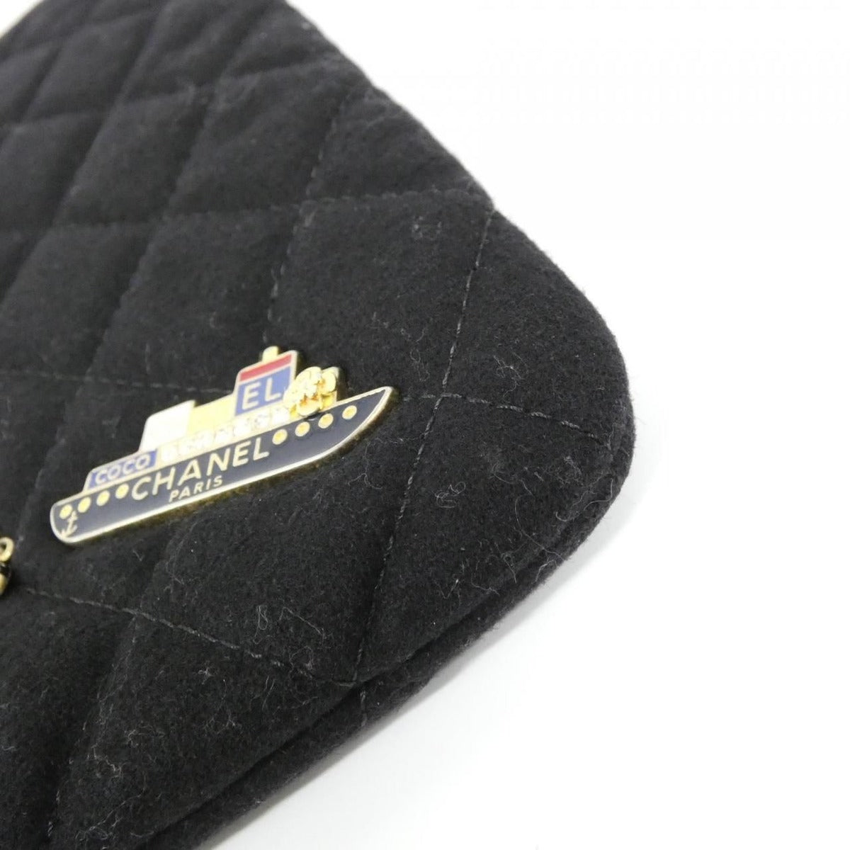 Chanel Pouch Wool Black — view 4