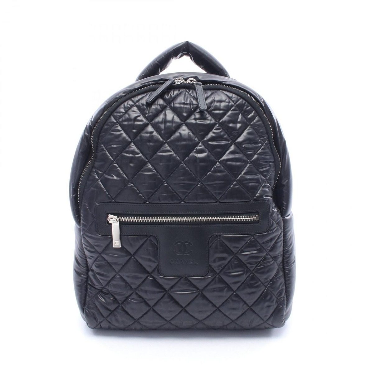 Chanel Backpack Coco Cocoon Black Nylon Leather