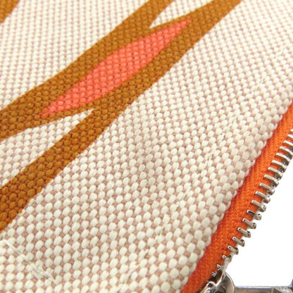Hermes Logo Accessory Pouch Canvas Women
