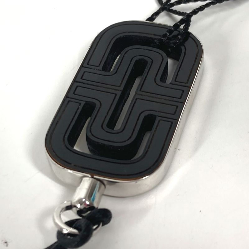 Bvlgari Bulgari Necklace Parentesi Logo Leather White