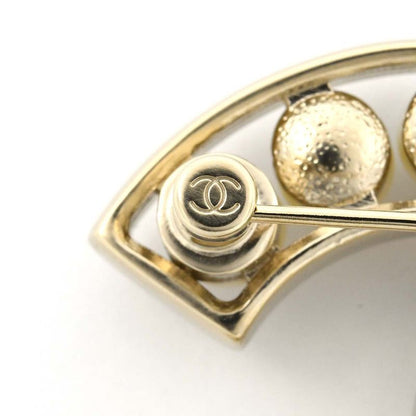 Chanel Brooch Coco Mark Faux Pearl A64978 30.7g Accessories With Box Yo1365