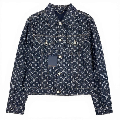 Louis Vuitton Id2 Monogram Jacquard Denim Jacket 52 Indigo Blue — view 2