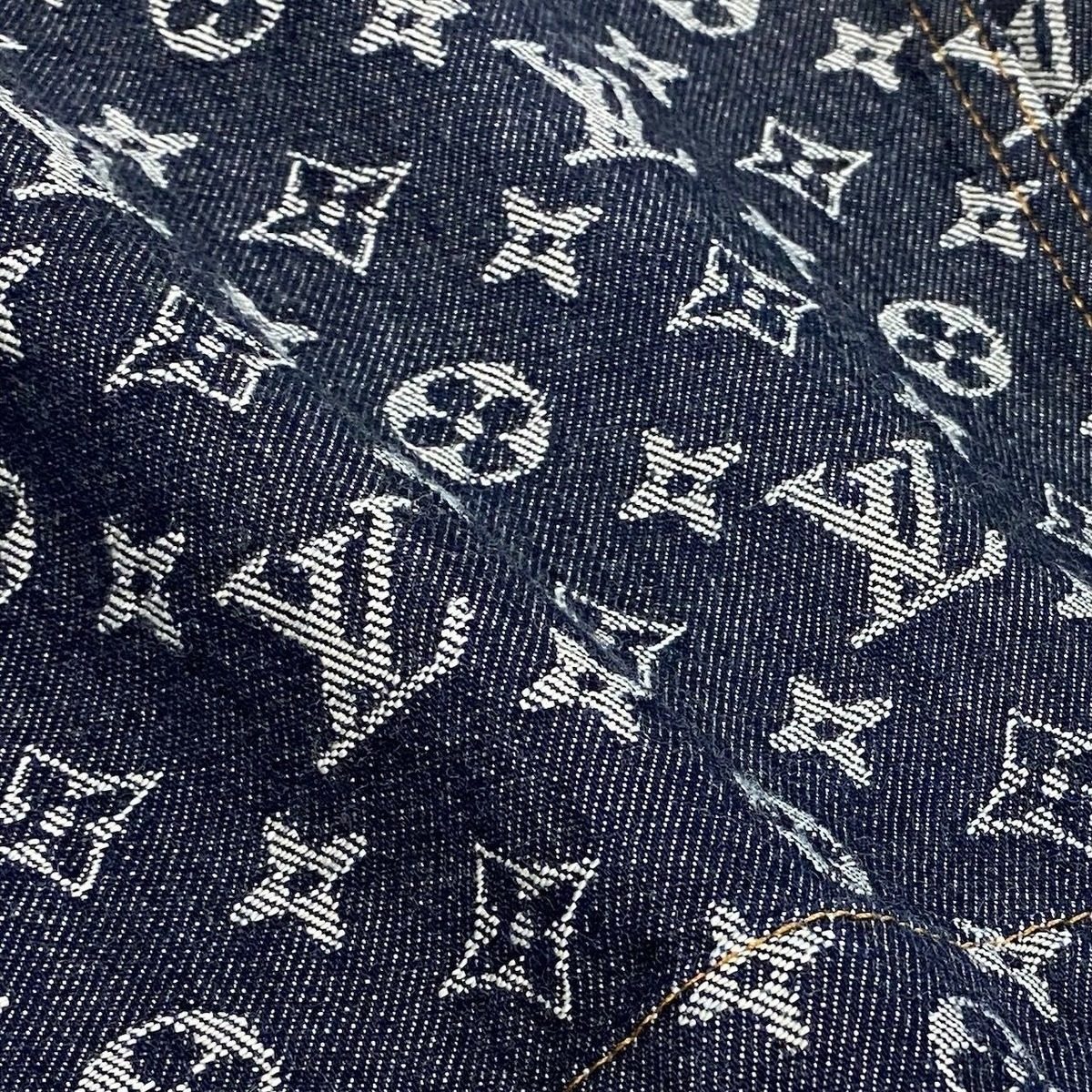 Louis Vuitton Id2 Monogram Jacquard Denim Jacket 52 Indigo Blue — view 7