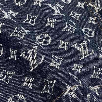 Louis Vuitton Id2 Monogram Jacquard Denim Jacket 52 Indigo Blue — view 7