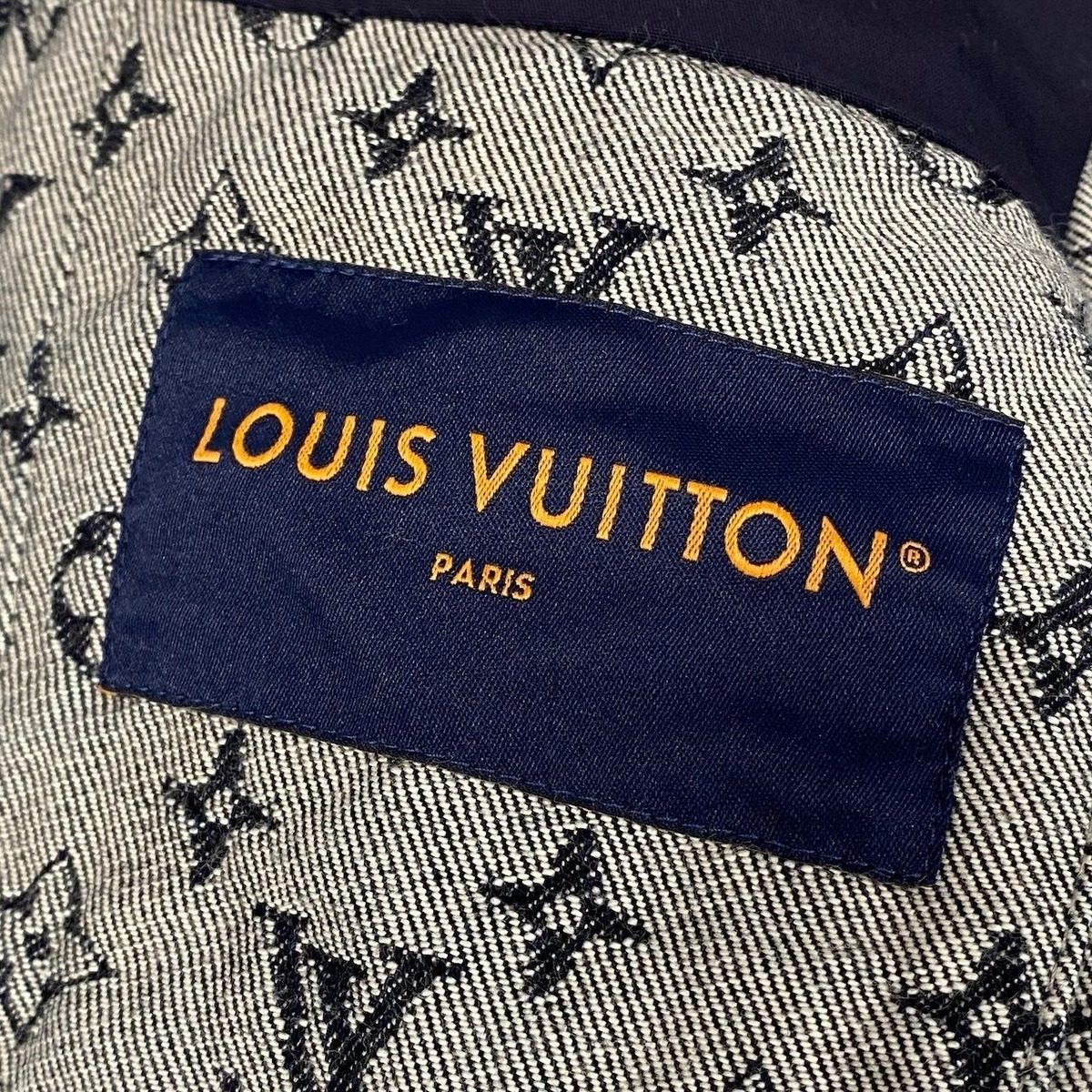 Louis Vuitton Id2 Monogram Jacquard Denim Jacket 52 Indigo Blue — view 9