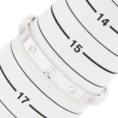 Cartier Bracelet Love Bracelet Classic Model with 4 Diamonds 18k White Gold