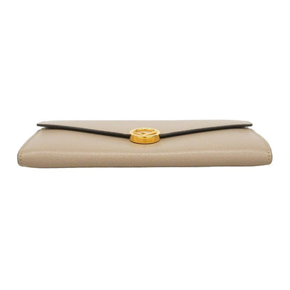 Fendi Wallet Leather Gray Ju Gold — view 2