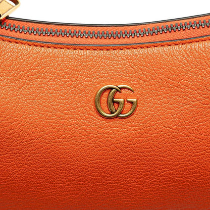 Gucci GG Marmont Aphrodite Handbag One Shoulder Bag 739076 Orange Leather Women