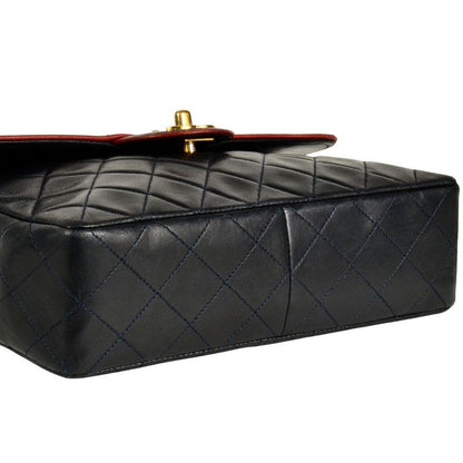 Chanel Matelasse Coco Mark Chain Shoulder Bag Lambskin Navy Goldhardware