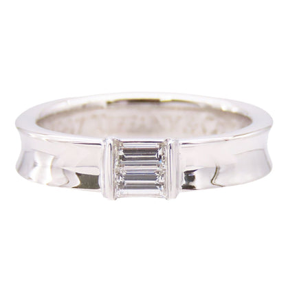 Tiffany & Co Stacking Band Ring White Gold 18K Diamond — view 2