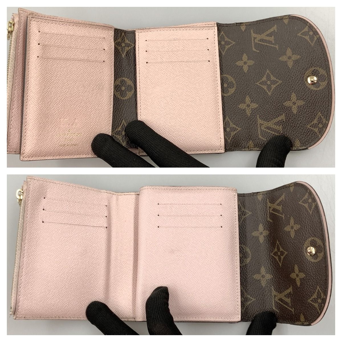 Louis Vuitton Monogram Portefeuille Arianne Tri-Fold Short Wallet M62037 Brown