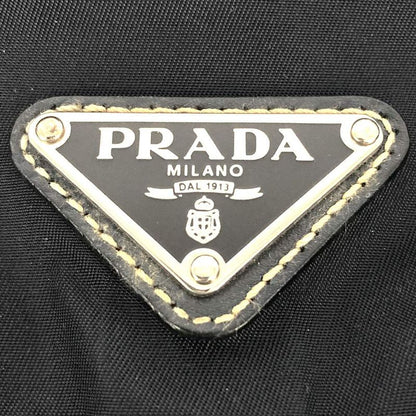 Prada Backpack Daypack Navy Nylon/leather Triangle Logo Triangle Logo Women's