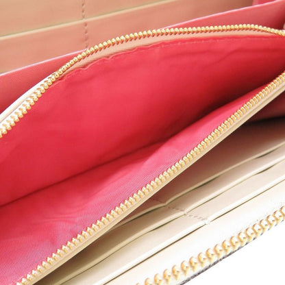Gucci 663924 Apple Print GG Supreme Beige Round Zipper Long Wallet 0059 Gucci