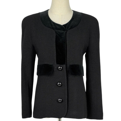 Balenciaga Collarless Jacket Black