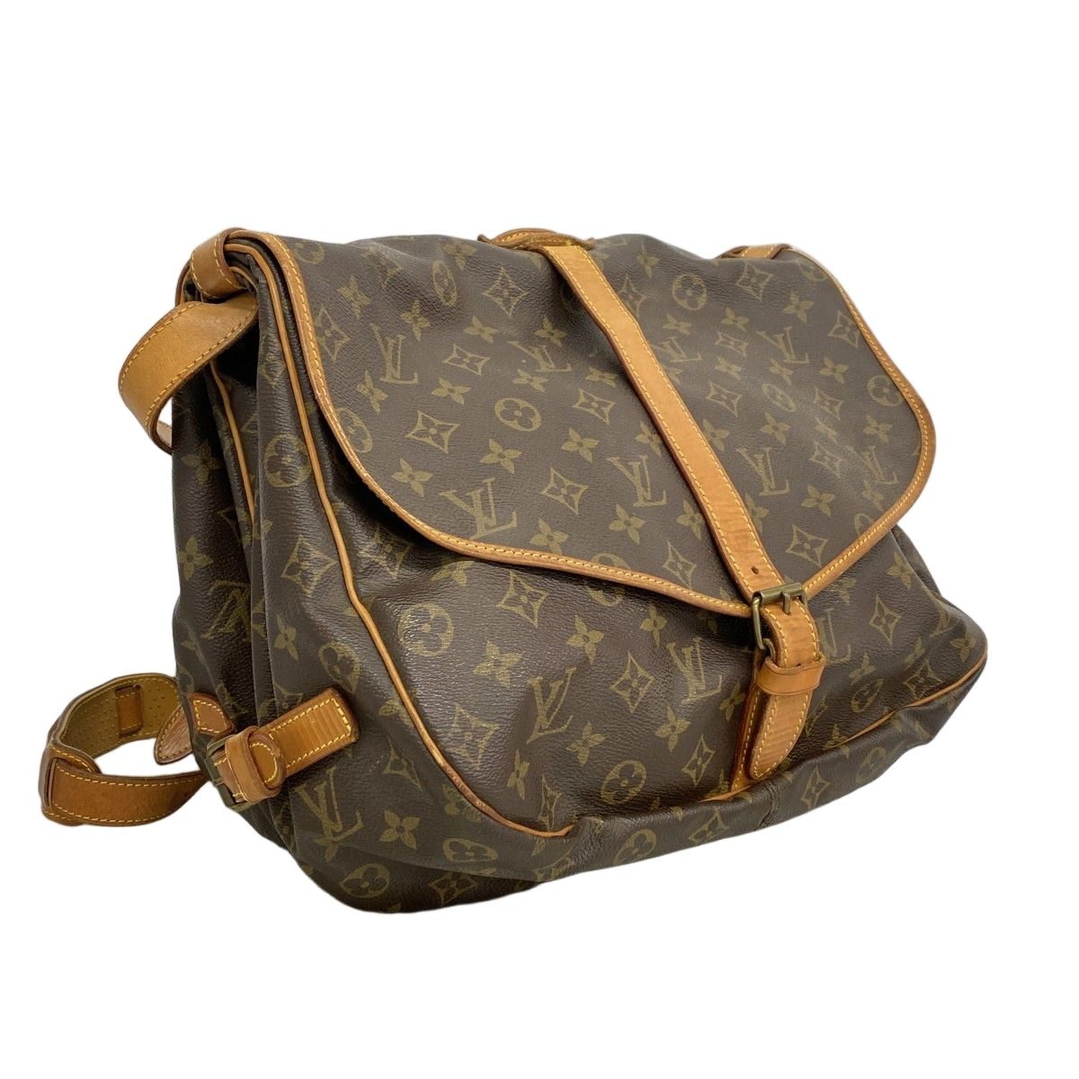 Louis Vuitton Shoulder Bag Monogram Saumur 35 Brown — view 2