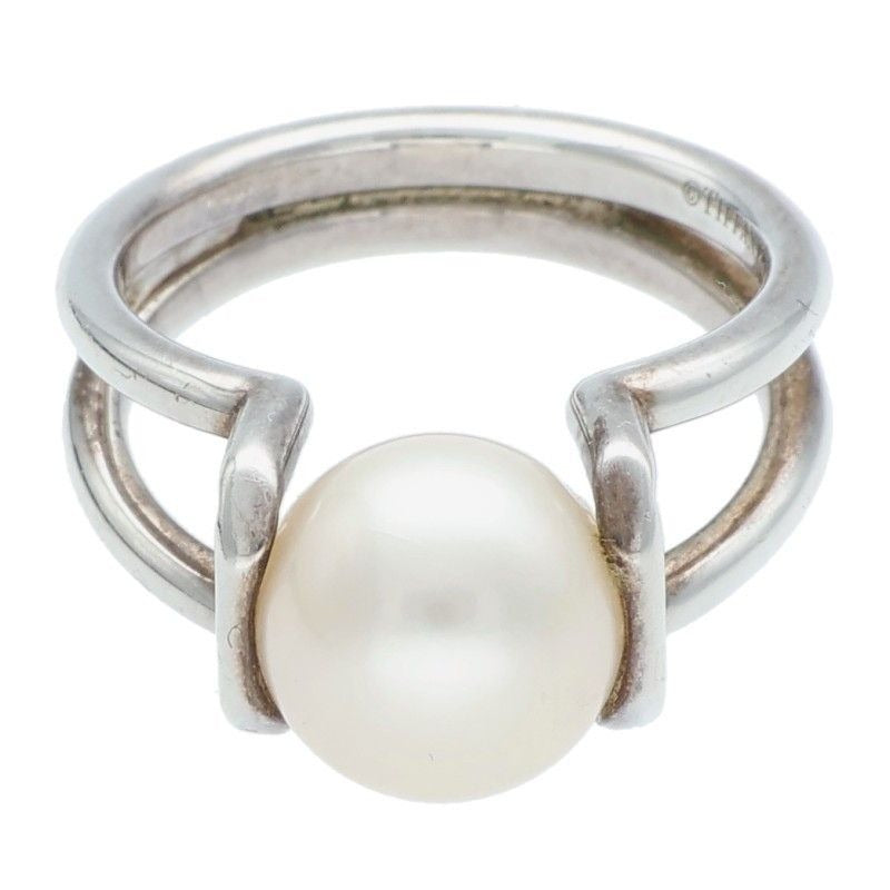 Tiffany & Co Hardwear Hardware Freshwater Pearl Silver Ring 12