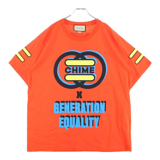 Gucci Chime for Dhange Print Short Sleeve T-Shirt Red