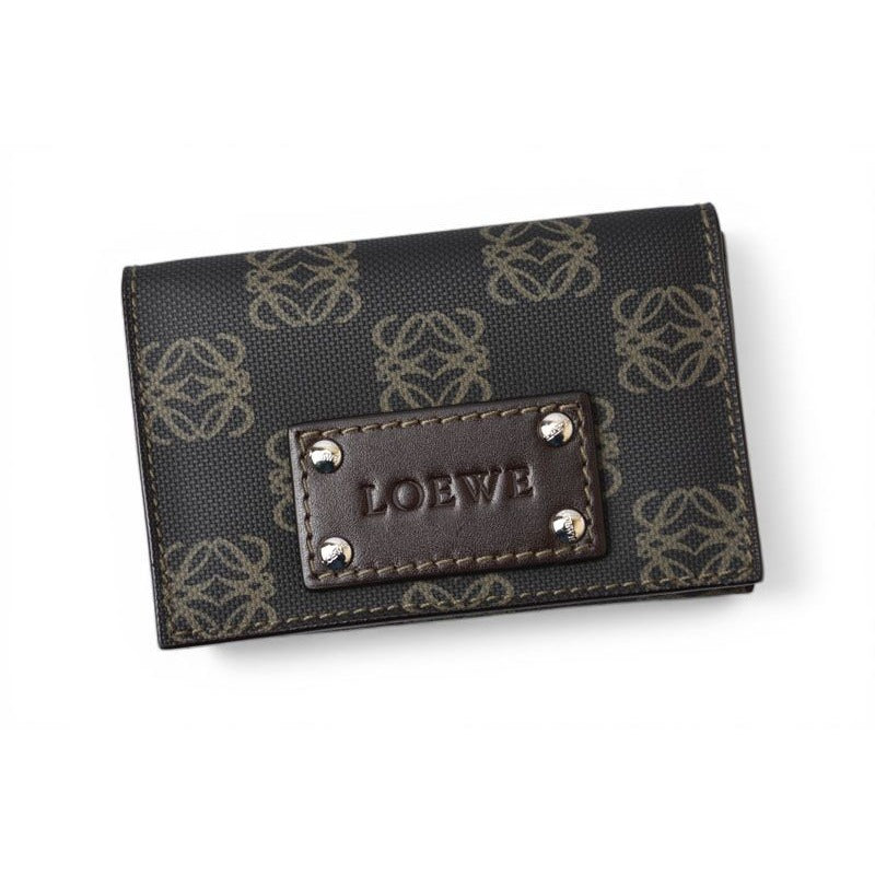 Loewe Card Case Coin Leather Anagram Brown — view 2