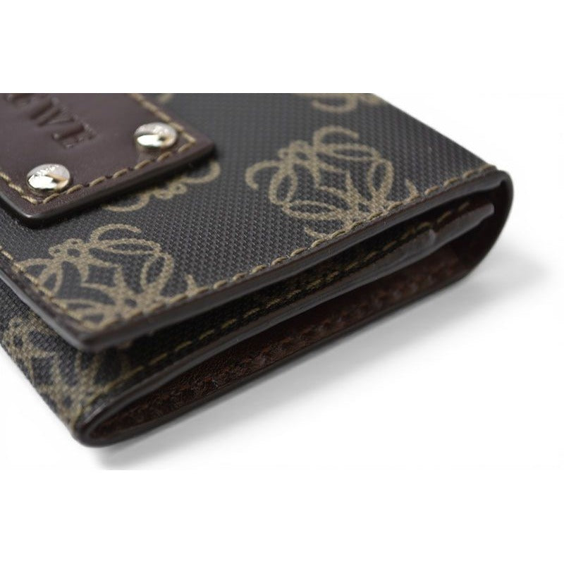 Loewe Card Case Coin Leather Anagram Brown — view 5