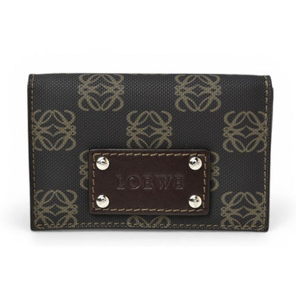 Loewe Card Case Coin Leather Anagram Brown