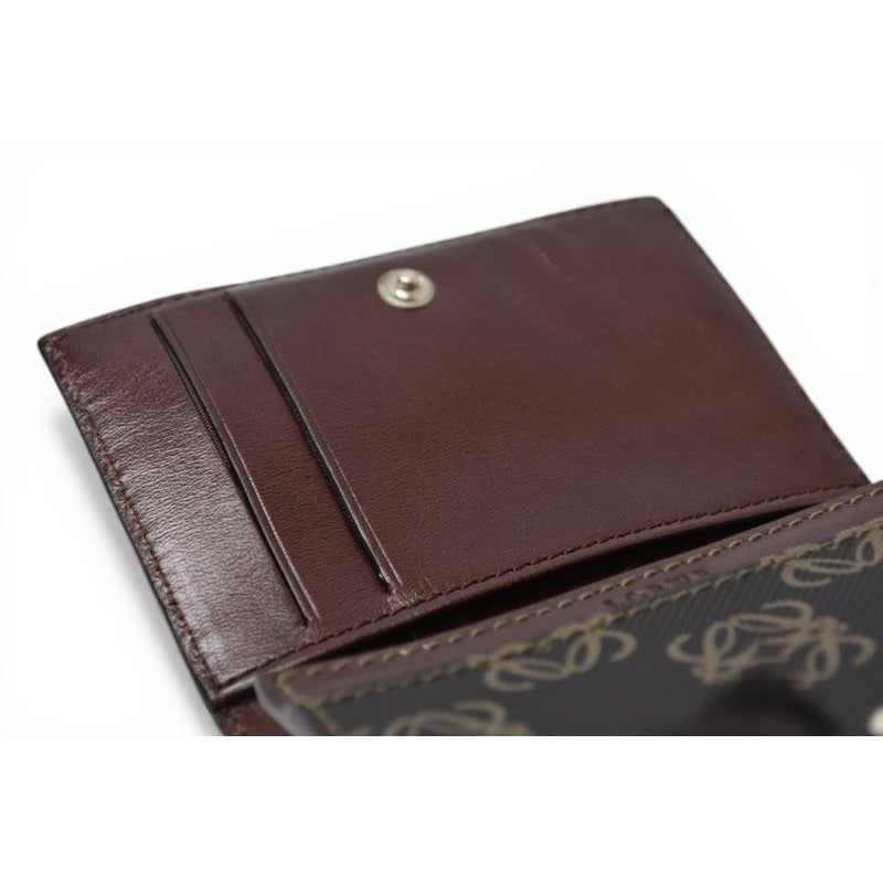 Loewe Card Case Coin Leather Anagram Brown — view 9