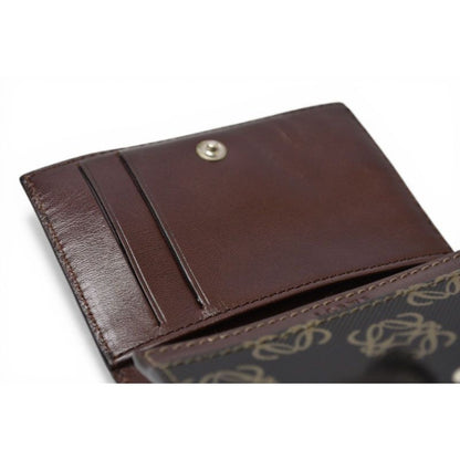 Loewe Card Case Coin Leather Anagram Brown — view 9