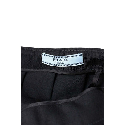 Prada Triangle Logo Belt Pleated Skirt 40 — view 3