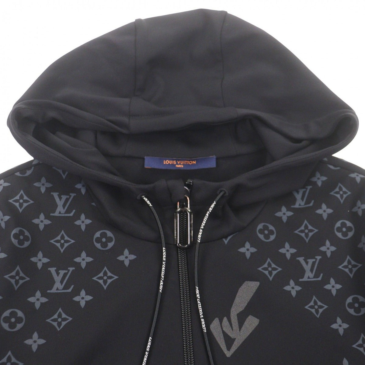 Louis Vuitton Hybrid Zip Sle Monogram Hoodie Black M — view 2