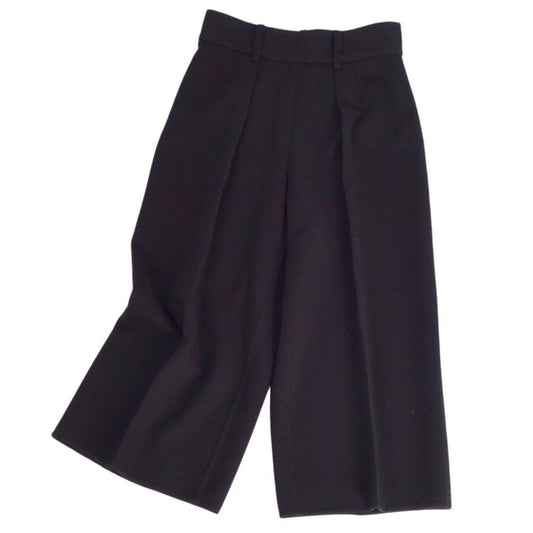 Hermes Pants 21 AW Wide Knit Wool Bow