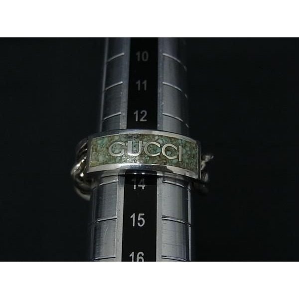 Gucci Chain Ring Silver Mint Green — view 4