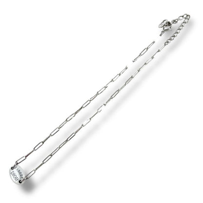 Christian DIOR J'adore E-mail Me Plate Necklace White Silver Color Accessories