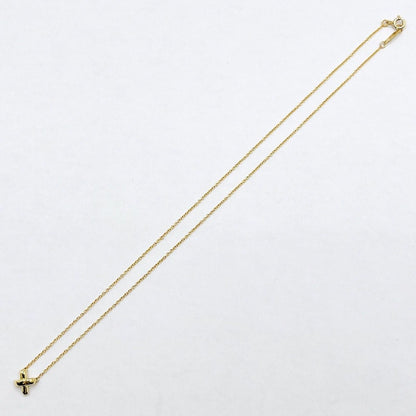 Tiffany & Co Cross Stitch Yellow Gold Necklace 40 cm — view 8