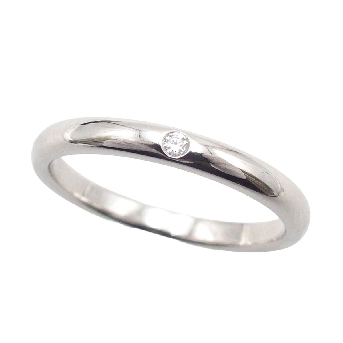Tiffany & Co Stacking Band Platinum Diamond Elsa Peretti No Ring
