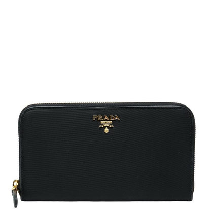 Prada Zip Around Wallet Black