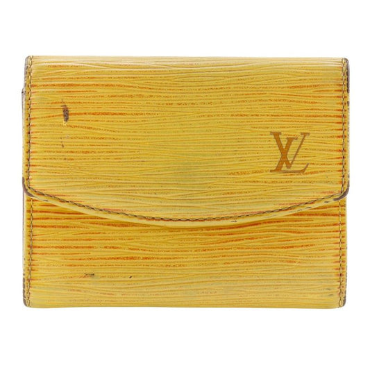 Louis Vuitton Ludlow M63309 Epi Leather Tassili Yellow Ca0935 Unisex Coin Case