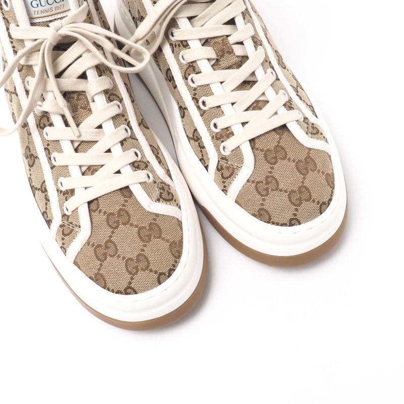 Gucci Tennis 1977 Sneakers Size 7 Shoes GG Pattern High Cut Sneakers Thick